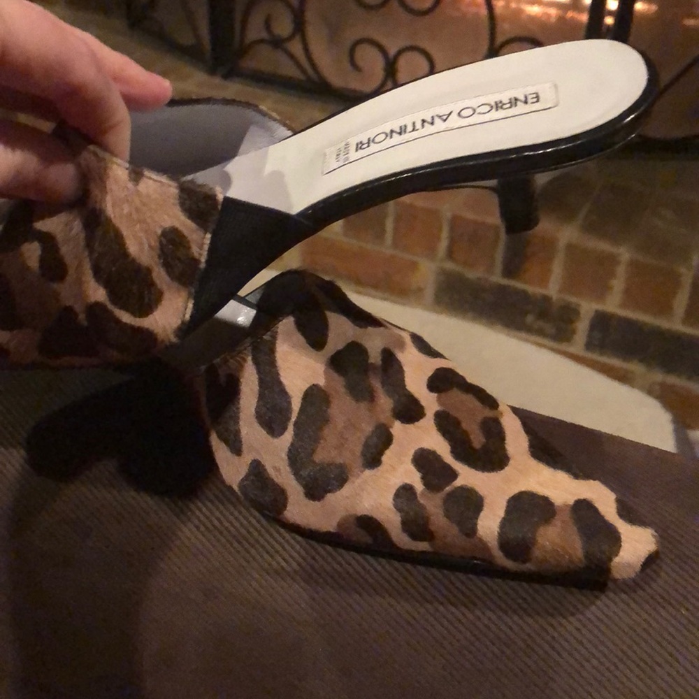 Enrich Antinori leopard slides, size 37
